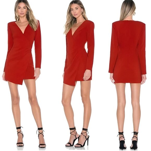LIKELY Dani Tuxedo Mini Dress Red 2 NWOT - Picture 1 of 11